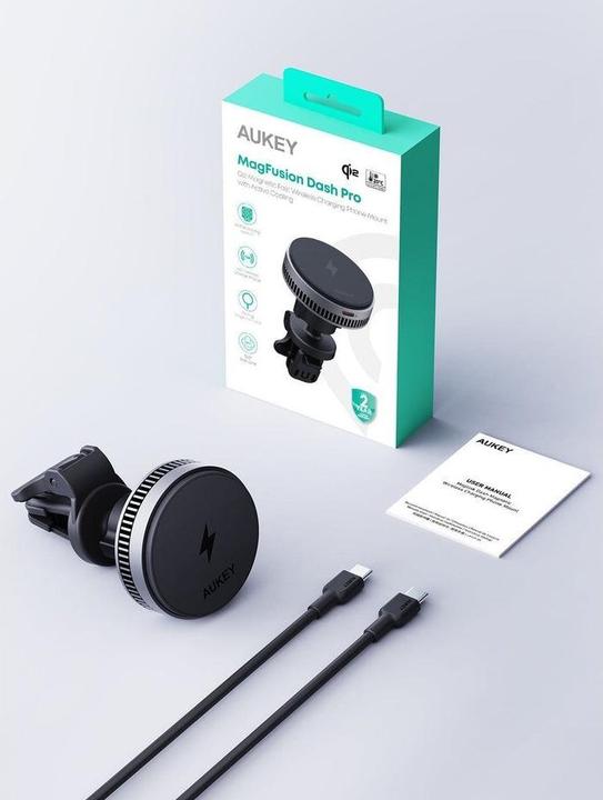 Actual product image Aukey Maglink Phone Dash Mount (15 W)