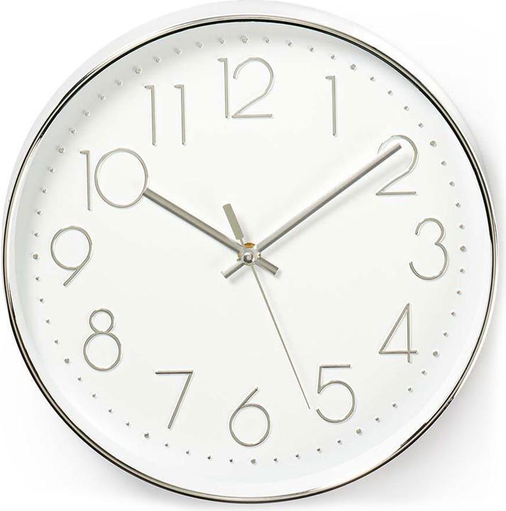 Actual product image Nedis CLWA015PC30GD Circular Wall Clock, Diameter 30 cm, Easy to Read Numerals, Gold (30 cm)