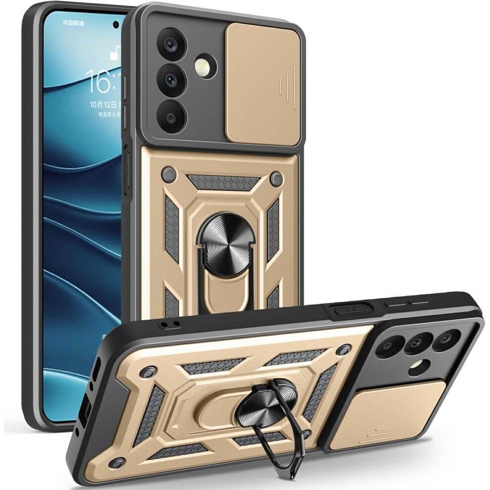 Cover-Discount Galaxy A26 5G - Armor Case mit Kickstand (Samsung Galaxy A26), Smartphone Hülle, Gold