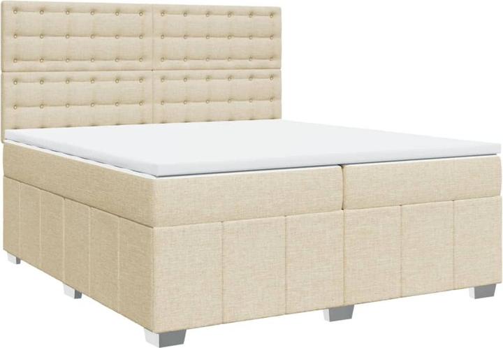 Actual product image vidaXL Bo x springbett mit Matratze 200 x 200 cm Stoff (200 x 200 cm)