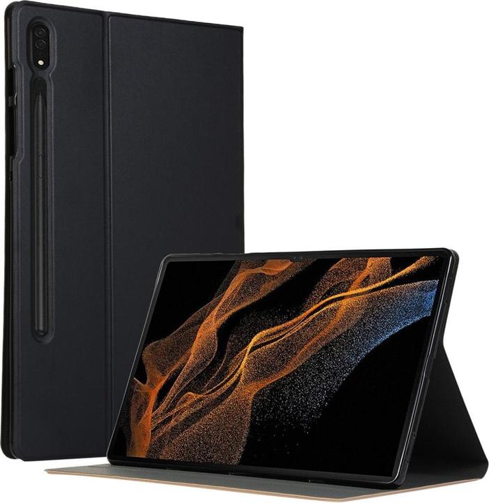 Productafbeelding Cover-Discount Galaxy Tab S8 Ultra - Drievoudige Smart Case zwart (Galaxy Tab S8 Ultra)