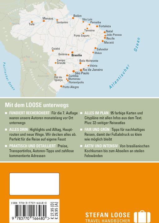 Actual product image Stefan Loose Reiseführer Brasilien (German, Carl Goerdeler, Helmuth Taubald, Jochen Österreicher, Nicolas Stockmann, Werner Rudhart, 2024)