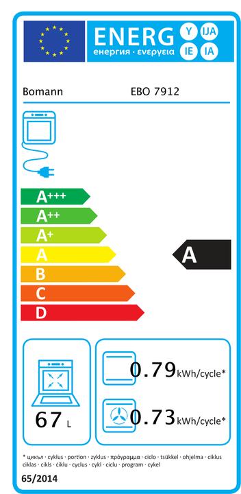 Energie-Label Bomann EBO 7912 (schwarz)