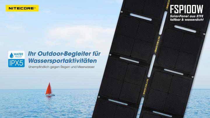 Actual product image Nitecore Solarpanel FSP100WIPX5- 100W (100 W, 2.60 kg)