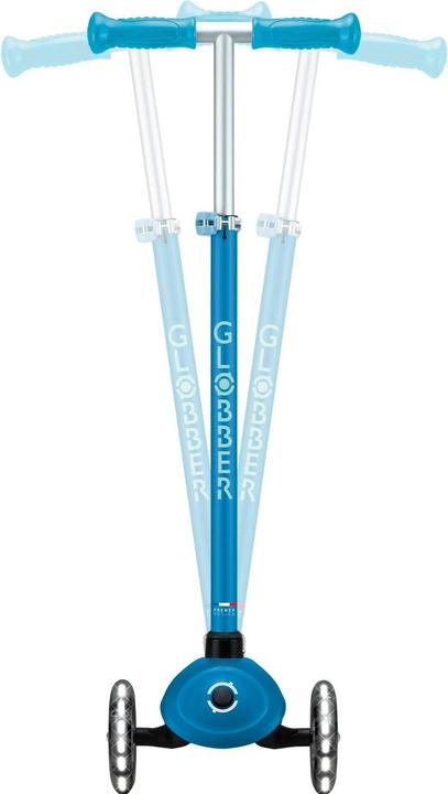 Actual product image Globber PRIMO PLUS GLOW LIGHTS Scooter - Petrol Blue (443-100)