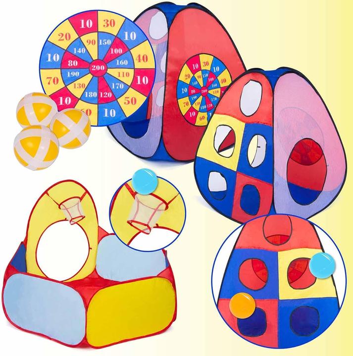 Immagine prodotto All Kids United Spielzelt mit Tunnel & Bällebad