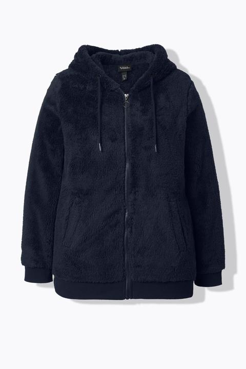 Produktbild Ulla Popken Teddy-Jacke, Kapuze, Langarm, weicher Teddyplüsch (60)