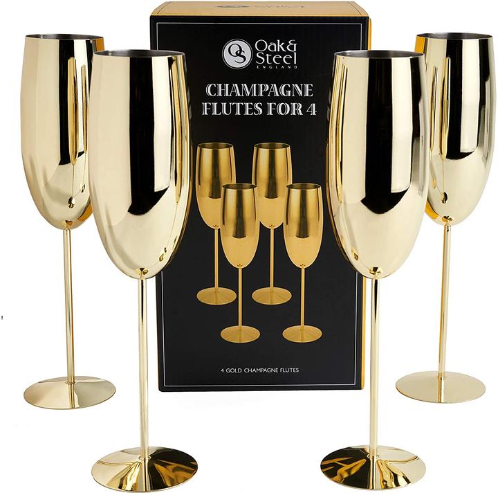 Produktbild Oak & Steel Sektgläser (28.50 cl, 4 Gläser, Sektgläser)