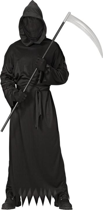 Image du produit Widmann Robe Grim Reaper avec capuche et masque visage invisible, ceinture (S, M, L, XL, XXL)