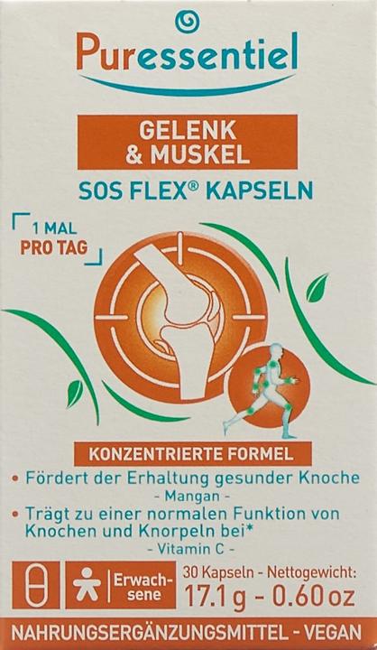 Image du produit Puressentiel articulations & muscles SOS Flex caps (30 pièce(s), Capsules, 107 g)