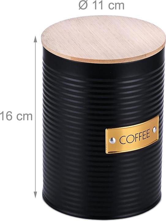 Produktbild Relaxdays Kaffeedose mit Bambusdeckel (1.40 l)
