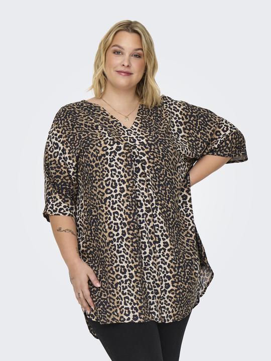 Actual product image Only CARNOVA Kurzes Kleid Tunika mit halber Knopfleiste (46)