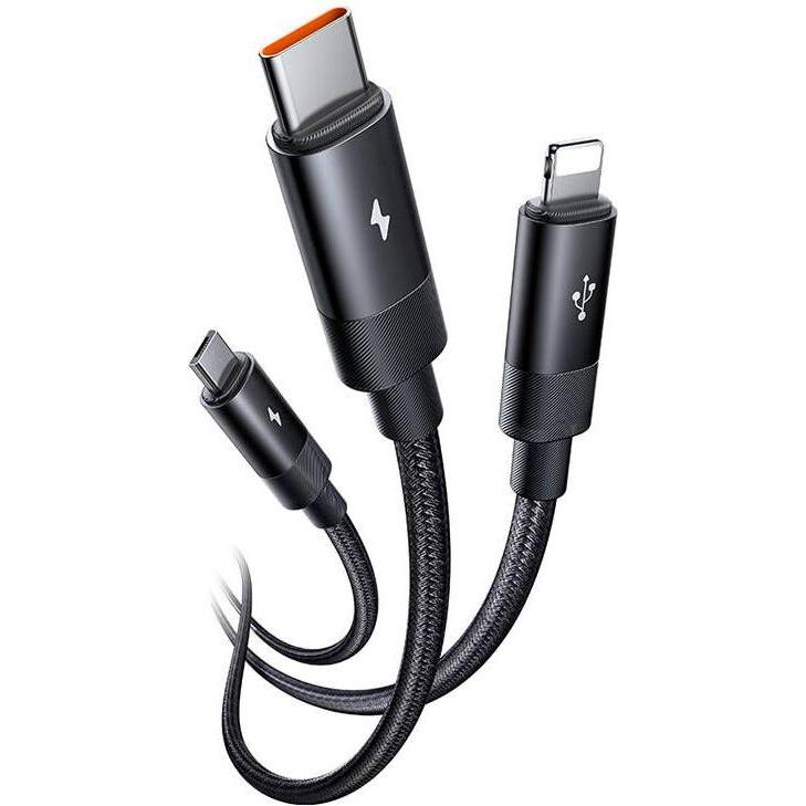 Thumbnail - Mcdodo 3in1 USB to USB-C / Lightning / Micro USB Cable, CA-5790, 3.5A, 1.2m (black) (1.20 m), USB Kabel