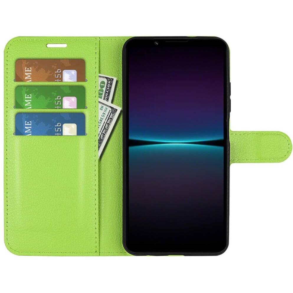 Thumbnail - Cover-Discount Sony Xperia 1 VI - Leder Etui Hülle (Sony Xperia 1 VI), Smartphone Hülle, Grün