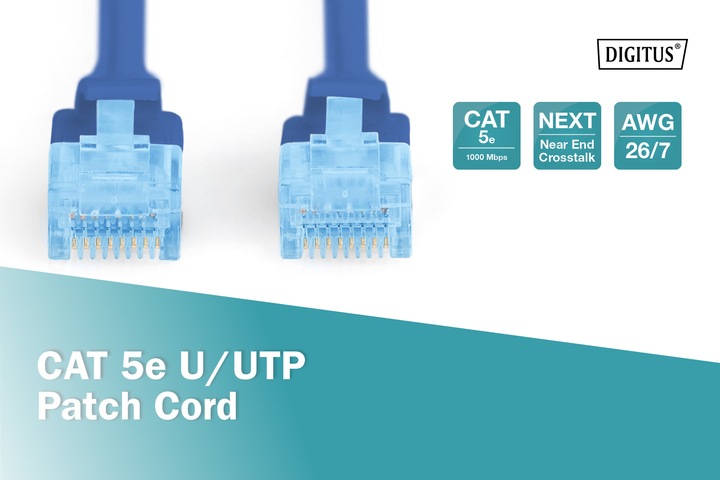 Produktbild Digitus Netzwerkkabel (U/UTP, CAT5e, 1 m)
