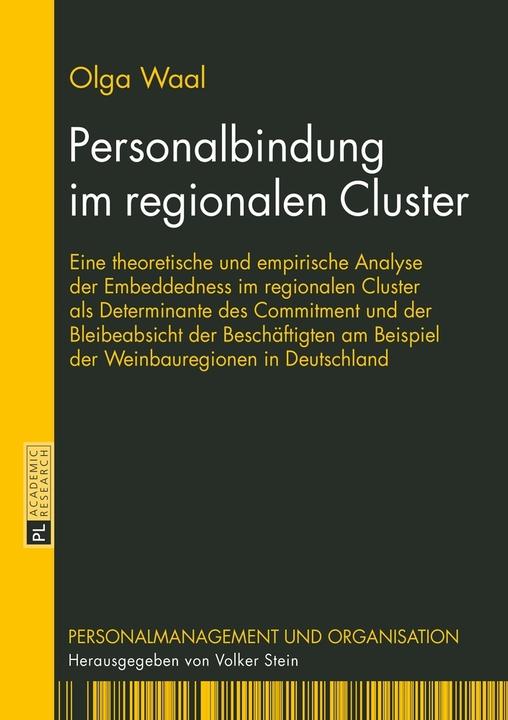 Produktbild Personalbindung im regionalen Cluster (Deutsch, Olga Waal, 2015)
