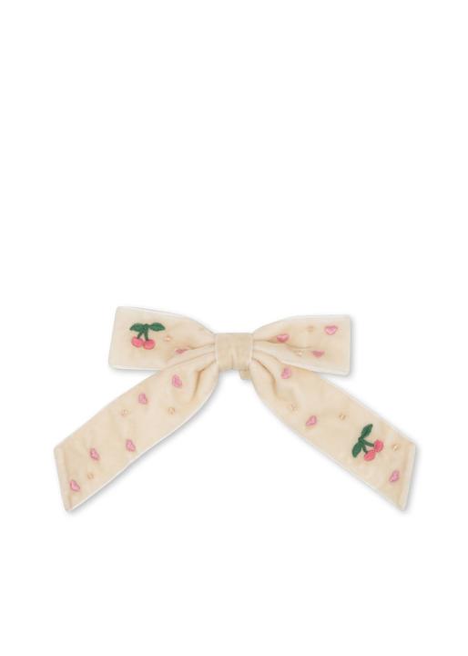 Produktbild Konges Slojd Velvet Bow Haarspange Pearly Ivory (1 Stk.)
