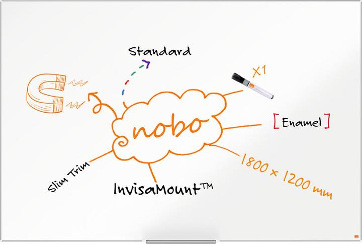 Actual product image Nobo Whiteboard Impression Pro Enamel (180 x 120 cm)