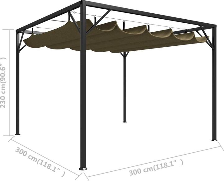 Produktbild vidaXL Gartenpavillon (300 cm, 300 cm)