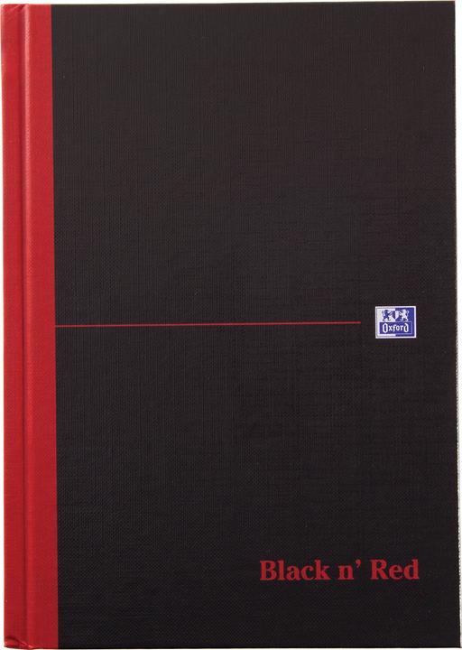 Actual product image Oxford Black n'Red (A5, Lined, Hardcover)