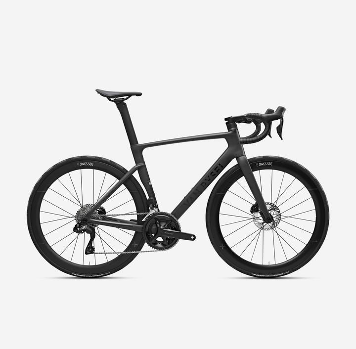 Van rysel Rennrad 12 Gänge Powermeter RCR Pro Shimano 105 DI2 Carbon transparent