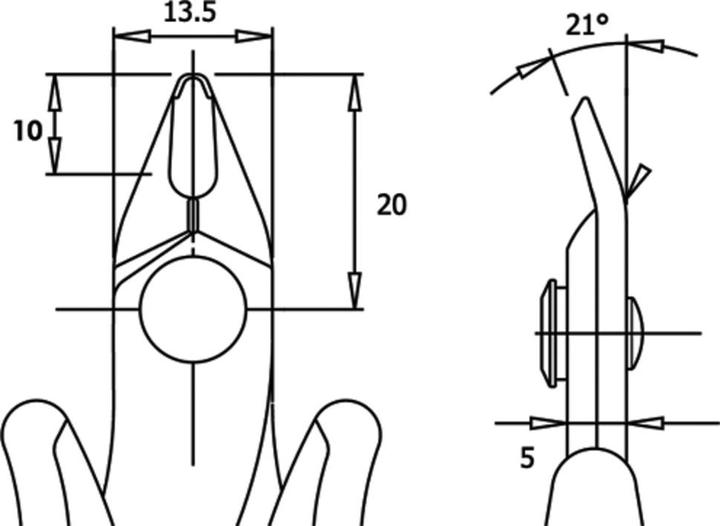 Produktbild Wetec Shear 160, extra schlanke Standardgriffe (138 mm)