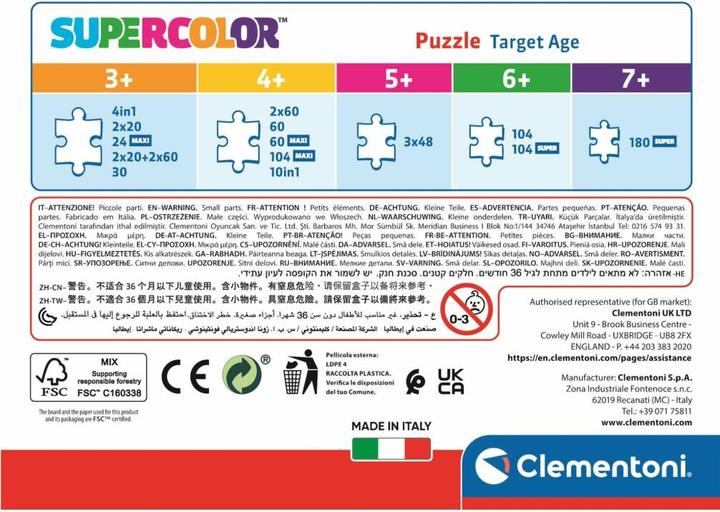 Actual product image Clementoni Puzzle Super Colour Disney Animals, 30 pieces.