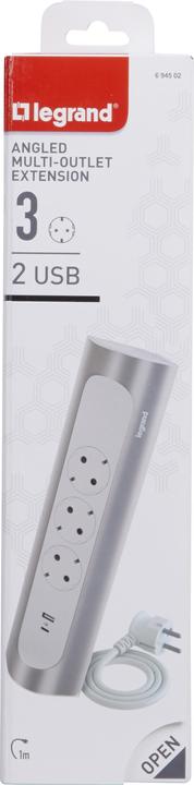 Produktbild Legrand Ecksteckdosenleiste (3 x, CEE 7/3, CEE 32/5, 1 m)