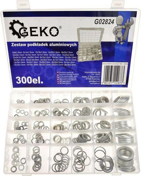 Actual product image GEKO Aluminium disc set 300 pcs.