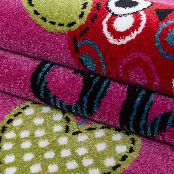 Actual product image Paco Home Kinderteppich Eule Pink Fuchsia - 120x170