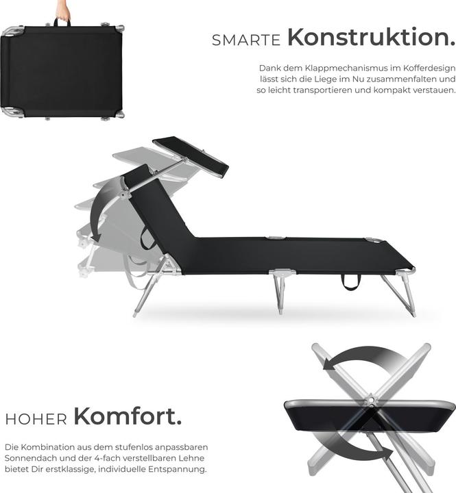 Produktbild tectake Gartenliege (190 cm)