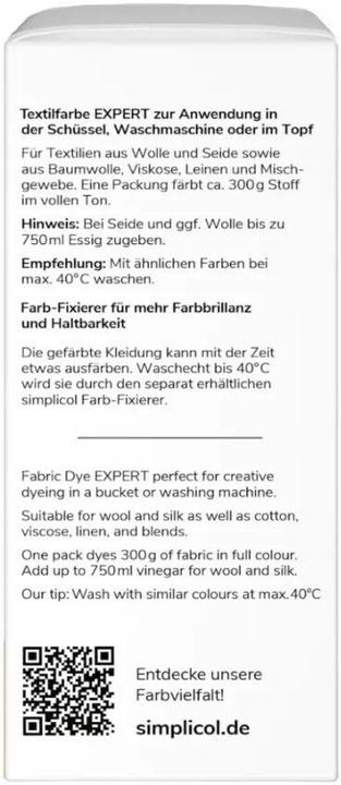 Immagine prodotto Simplicol Textilfarbe expert (Grigio delfino, 150 ml)