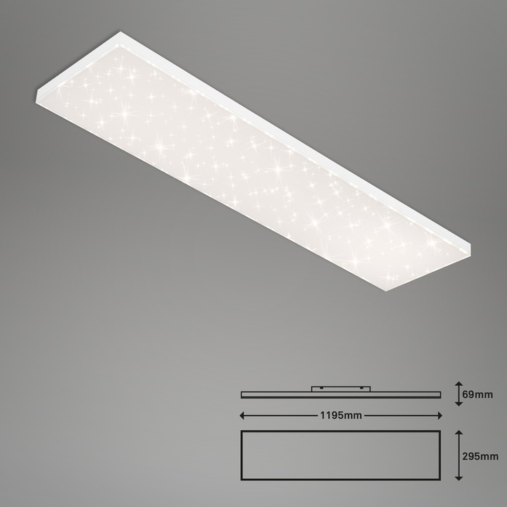 Immagine prodotto Briloner Pannello CCT LED senza cornice, con effetto luminoso stellato, bianco, 1xLED/38W (3800 lm)