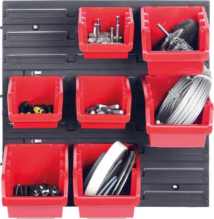 Produktbild Kistenberg Hängewand mit 7 Werkzeugboxen ORDERLINE 400x110x400