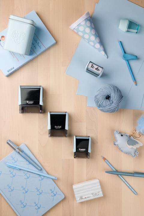 Produktbild Trodat Typomatic Printy 4.0 Pastell Edition, selbstfärbender Stempel zum Selbersetzen