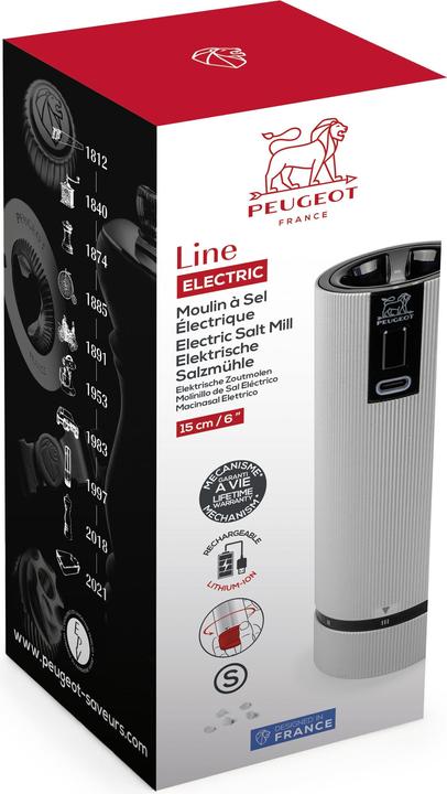 Actual product image Peugeot Electric salt mill LINE ELECTRIC 15 cm aluminium grey (Salt)