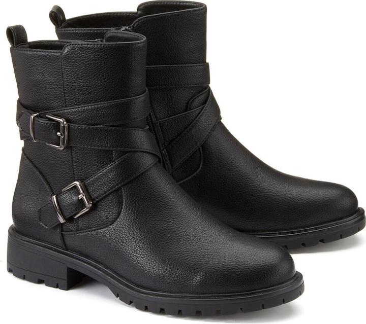 Actual product image La Redoute Collections Biker boots with flat heel (37)