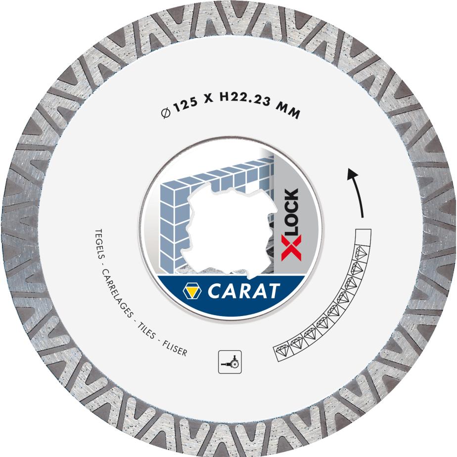 Carat, Lama, CTXLOCK125 X-LOCK Diamanttrennscheibe Fliesen/Naturstein 125 x 22,23
