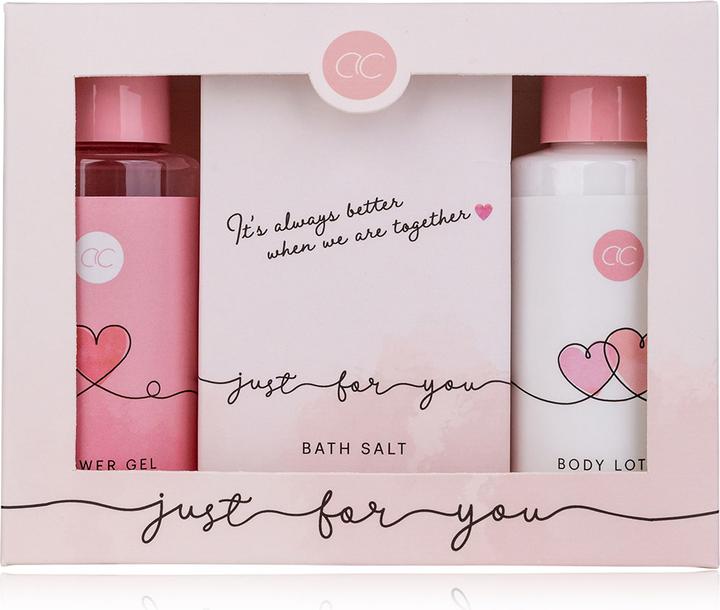 Actual product image Accentra Bath set JUST FOR YOU in gift box, incl. 100ml shower gel, 100ml body lotion, 120g bath salt