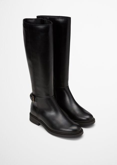 Actual product image Marc O'Polo Leather Boots with Adjustable Buckle (38)