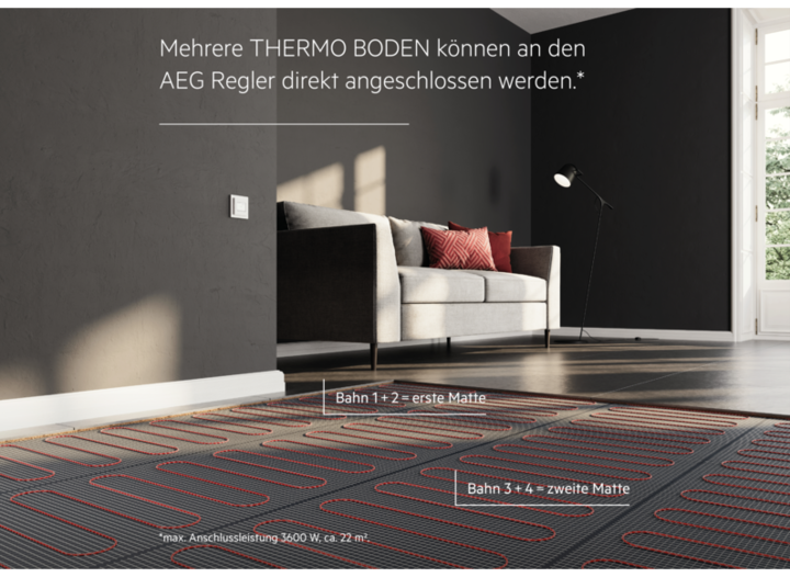 Actual product image AEG Haustechnik Basic Thermo Floor TBS TB 160/2 Set Plus, electric underfloor heating, complete set 2 m², 160 W/m²
