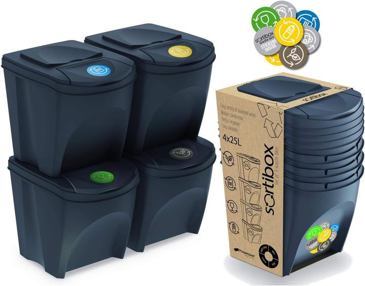 Produktbild Prosperplast 4er-Set Mülleimer (25 l)