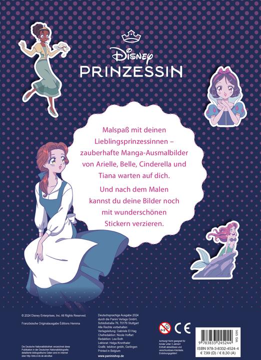 Image du produit Panini Princesse Disney : Mon bloc de coloriage manga enchanteur