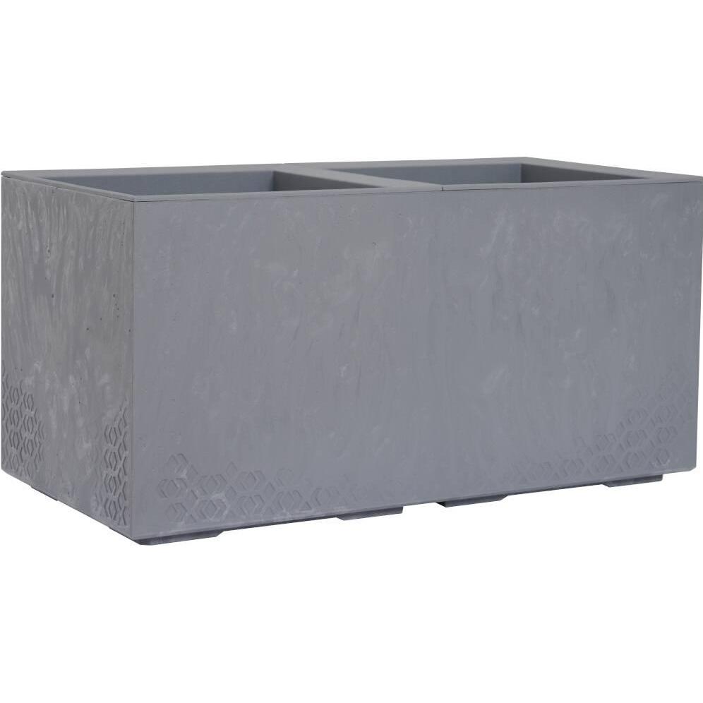 Siena Garden, Vaso da fiori, Pflanzkasten FARO STONE grau 40 x 80 x 40 cm Kunststoff (40 x 80 x 40 cm)