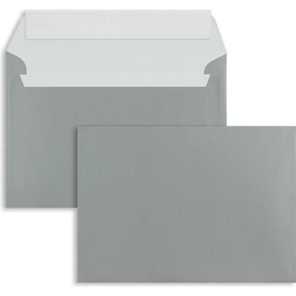 Blanke, Briefumschlag, Briefumschläge C4 130g/qm haftklebend VE=100 Stück silber (C4, 100 x)