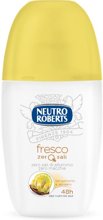 Actual product image Neutro Roberts Deodorant Vapo Fresh Yellow Bergamot and Ginger Zero Aluminum Salts with Pure Glyceri (Stick, 75 ml)