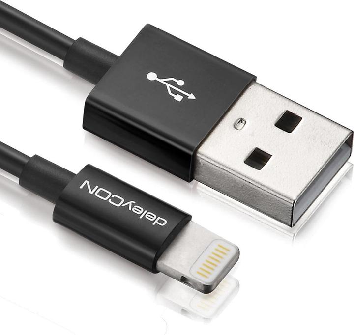 Produktbild deleyCON Lightning-USB Kabel (1 m, USB 2.0)