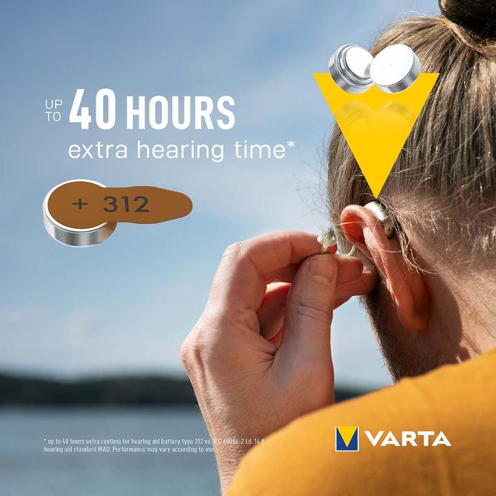 Produktbild Varta Hörgerätebatterie (8 Stk., A312, 180 mAh)