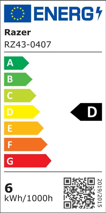 Energielabel Razer Aether Lamp - RGB LED-licht voor slimme huizen (300 lm)