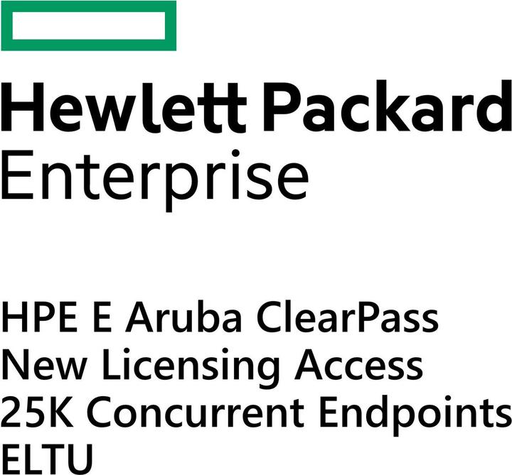Actual product image HPE E Aruba ClearPass New Licensing Access 25K Concurrent Endpoints E-LTU (12 months)